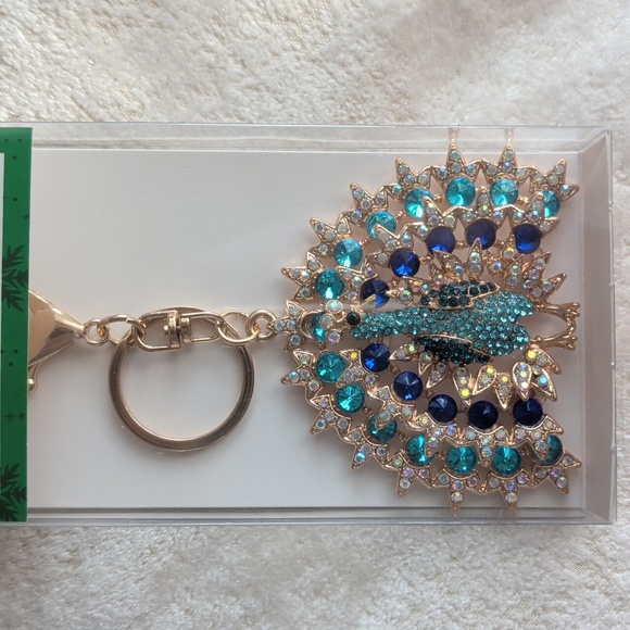 Peacock Jewel Keychain / Bag Charm - Picture 2 of 6